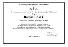 Nie żyje Roman Lewy – emerytowany Nadleśniczy Nadleśnictwa Starogard.